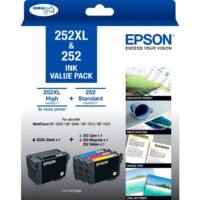 Epson 252XL Black and 252 Color Original Ink Cartridges